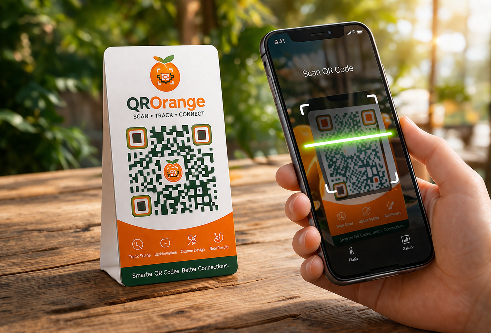 Spur QR dashboard showing a branded QR code being generated