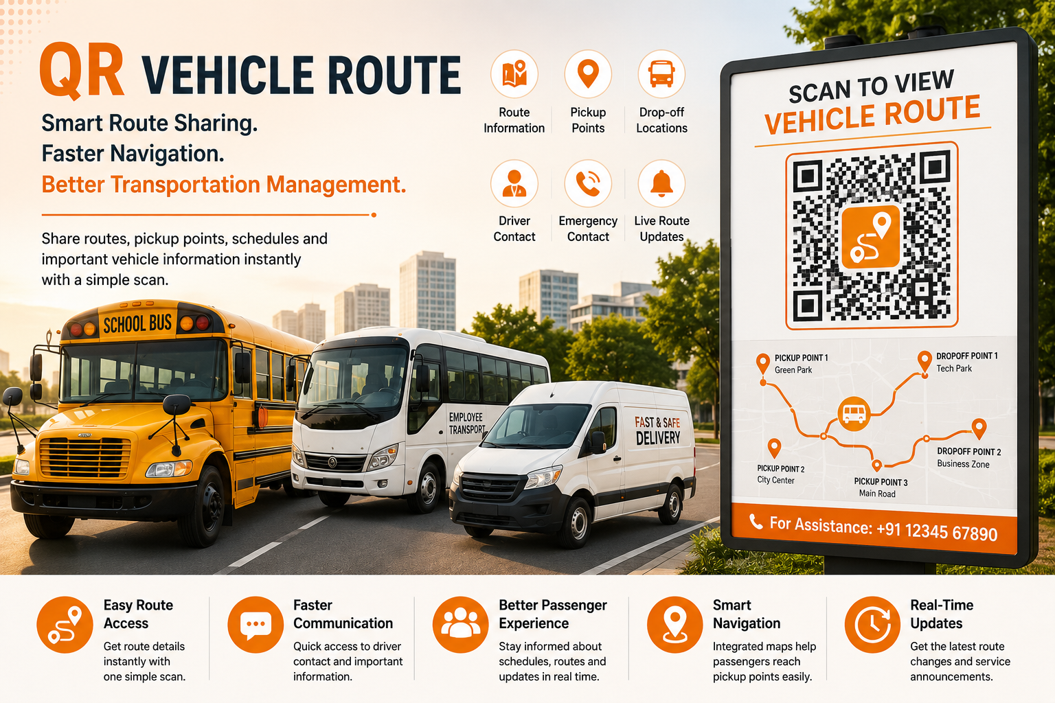 QR Vehicle Route: A Smarter Way to Share Routes, Track Vehicles, and Improve Transportation Efficiency