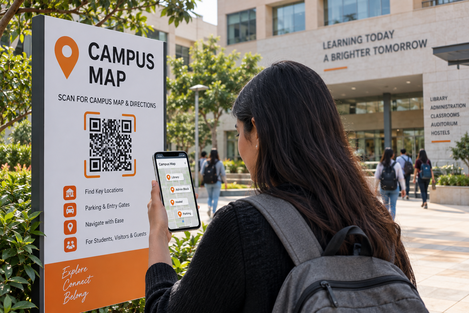 Campus Map QR Code: Make Large Campuses Easier to Navigate