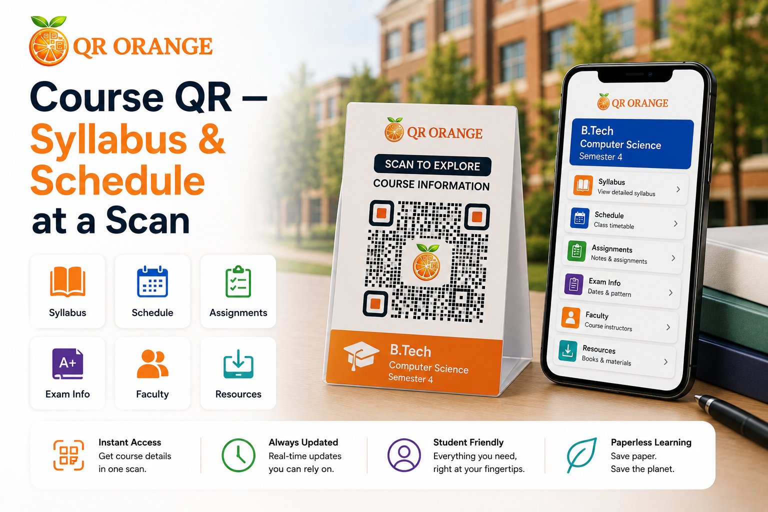 Course QR — Syllabus & Schedule at a Scan