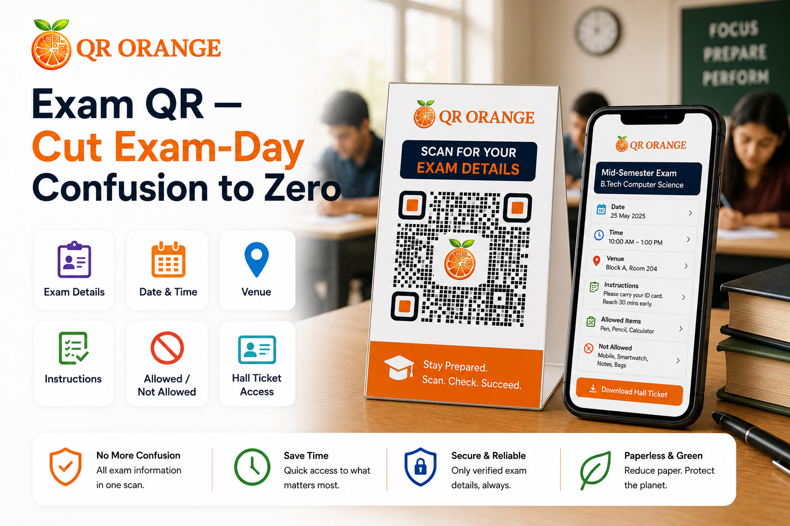 Exam QR — Cut Exam-Day Confusion to Zero