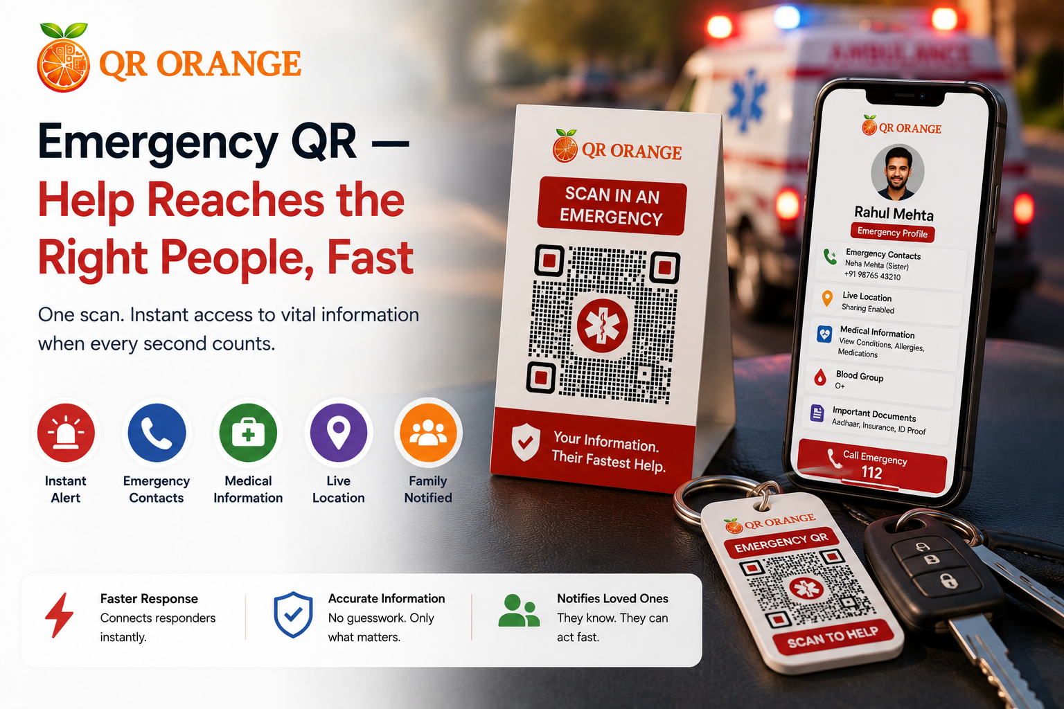 Emergency QR — Help Reaches the Right People, Fast