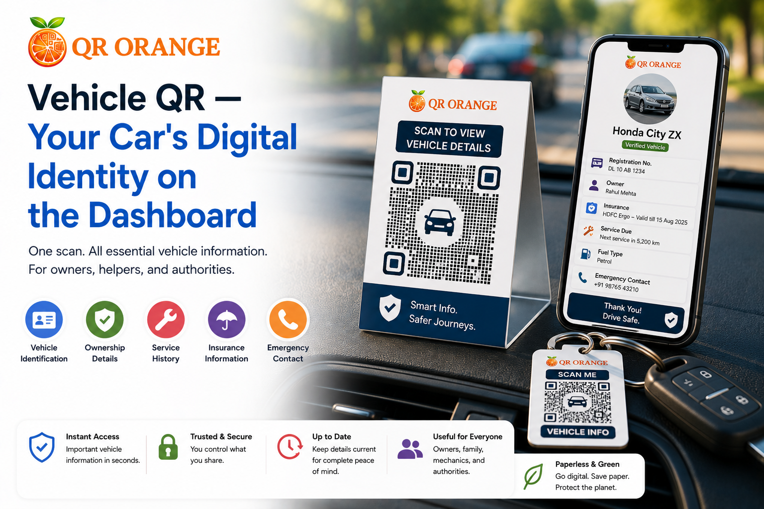 Vehicle QR — Your Car's Digital Identity on the Dashboard